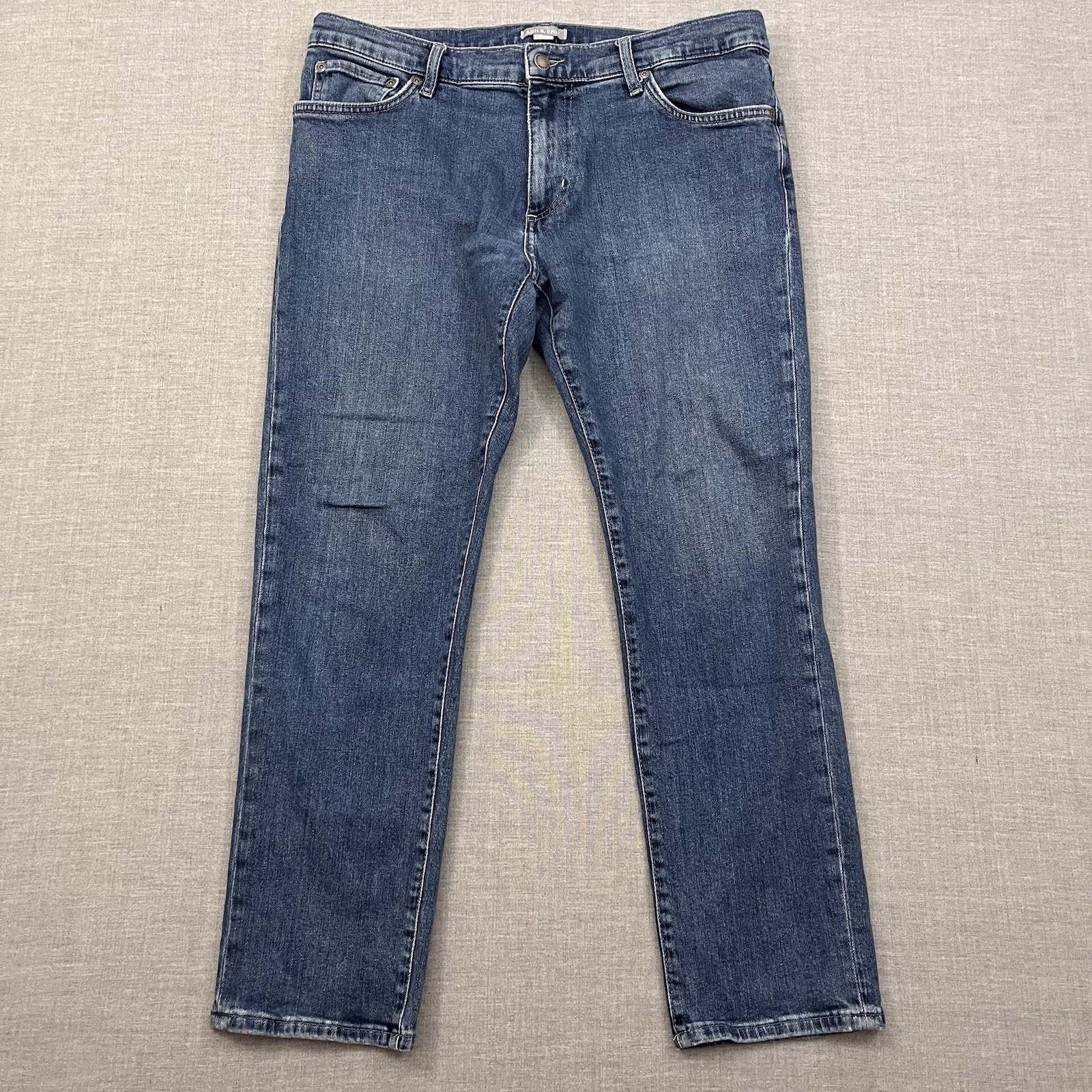 S 33x28 Blue Denim Straight Leg Cotton Stretch
