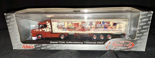 Schuco Edition 1:87 Scania T124L Koffersattelzug "Christmas 2002"