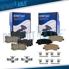 4pc Front & Rear Ceramic Brake Pads w/Hardware for 2015 2016-2021 Ford Mustang