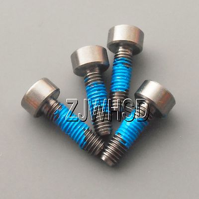 4pcs M3 x 10 Ti Titanium Screw Bolt Allen hex Socket Cap head with ThreadLocker