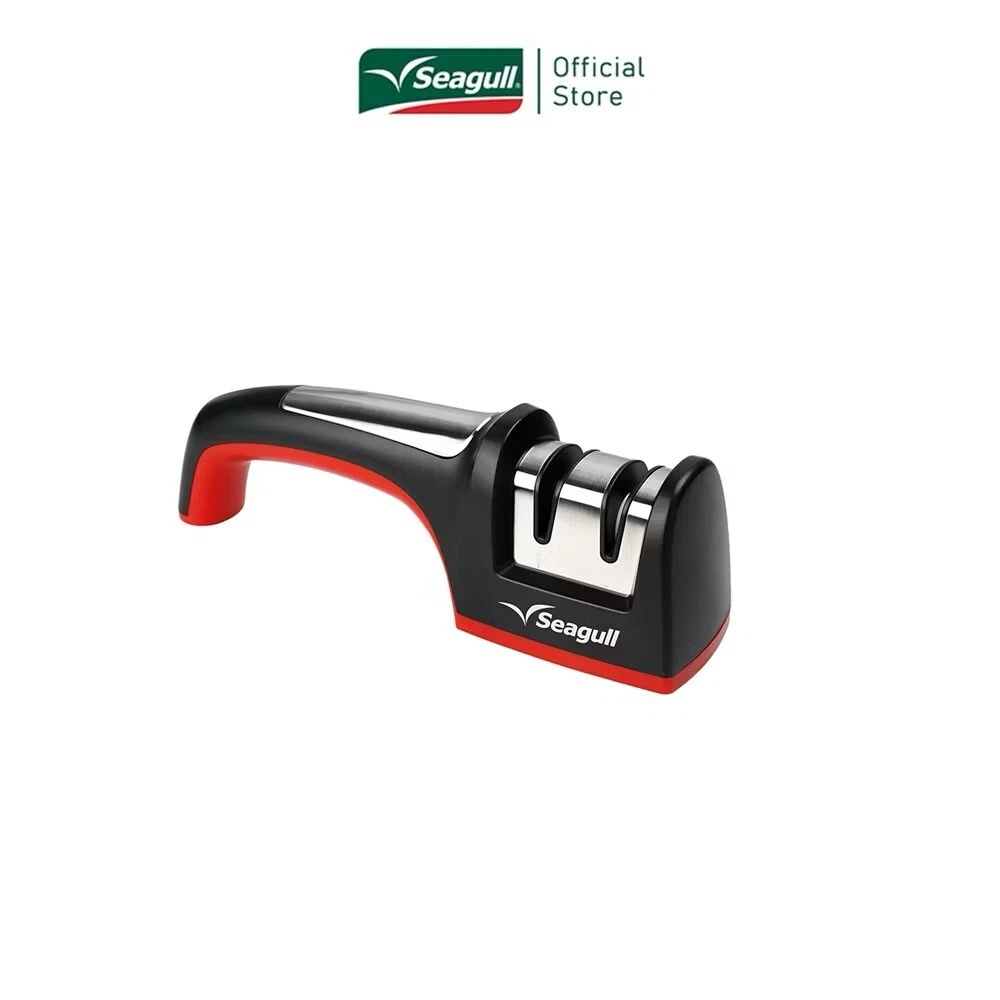 Knife Sharpener Handle Easy Seagull 2-Slot Diamond Head Ceramic Head