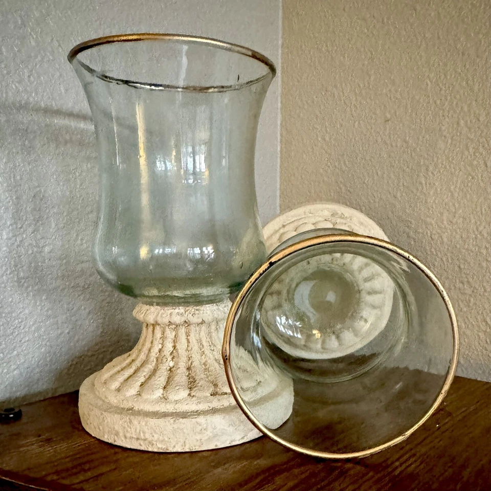 2 candelabros de vidrio para huracanes en forma de campana decoración del hogar iluminación ambiental Foto 2 de 3