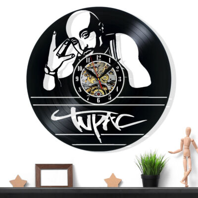 Tupac 2 Pac Schallplatte Wanduhr Geschenk Überraschung Ideen Freunde Dekor...