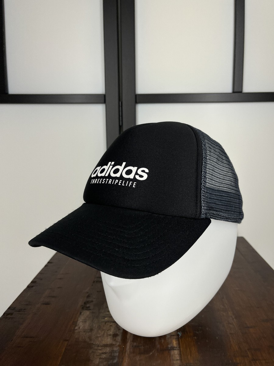 Adidas Three Stripe Life Hat Cap Snap Back Adult Os Black  display picture 1
