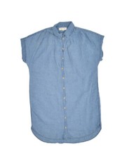 Madewell Dress Womens M Linen Shirt Button Front Lightweight Denim Chambray