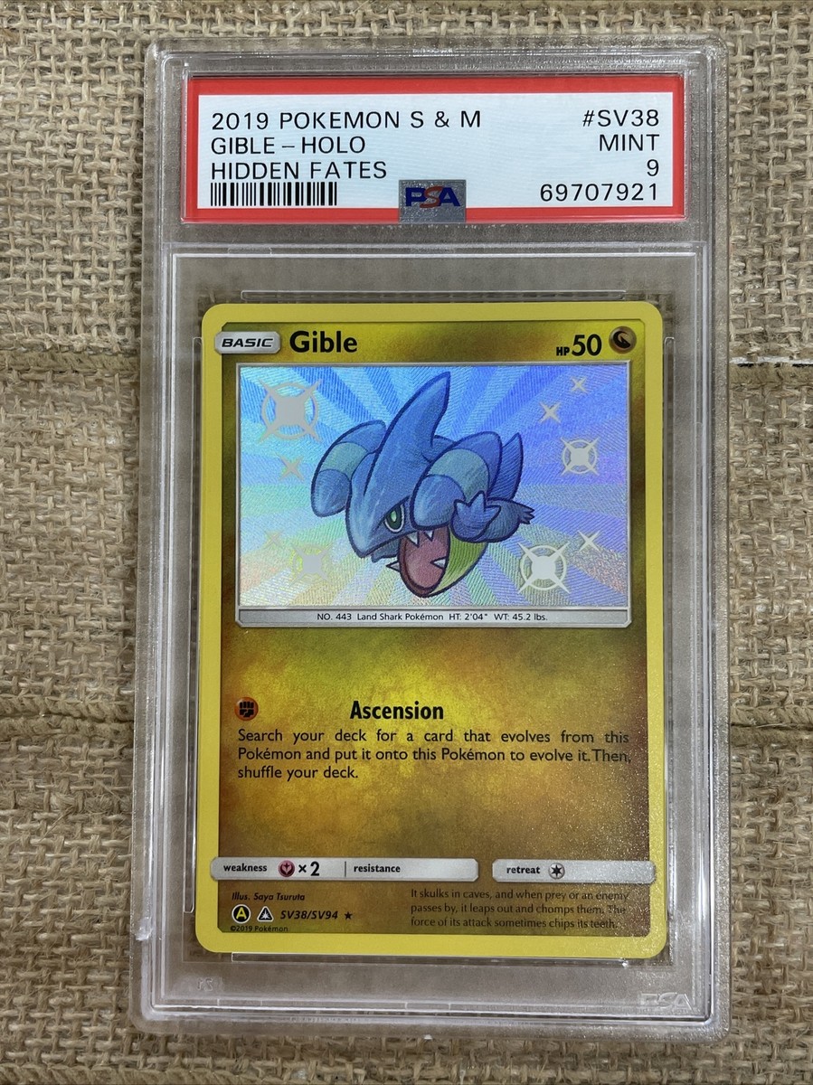 Graded PSA 9 2019 Pokemon S & M - Gible Holo - Hidden Fates | eBay