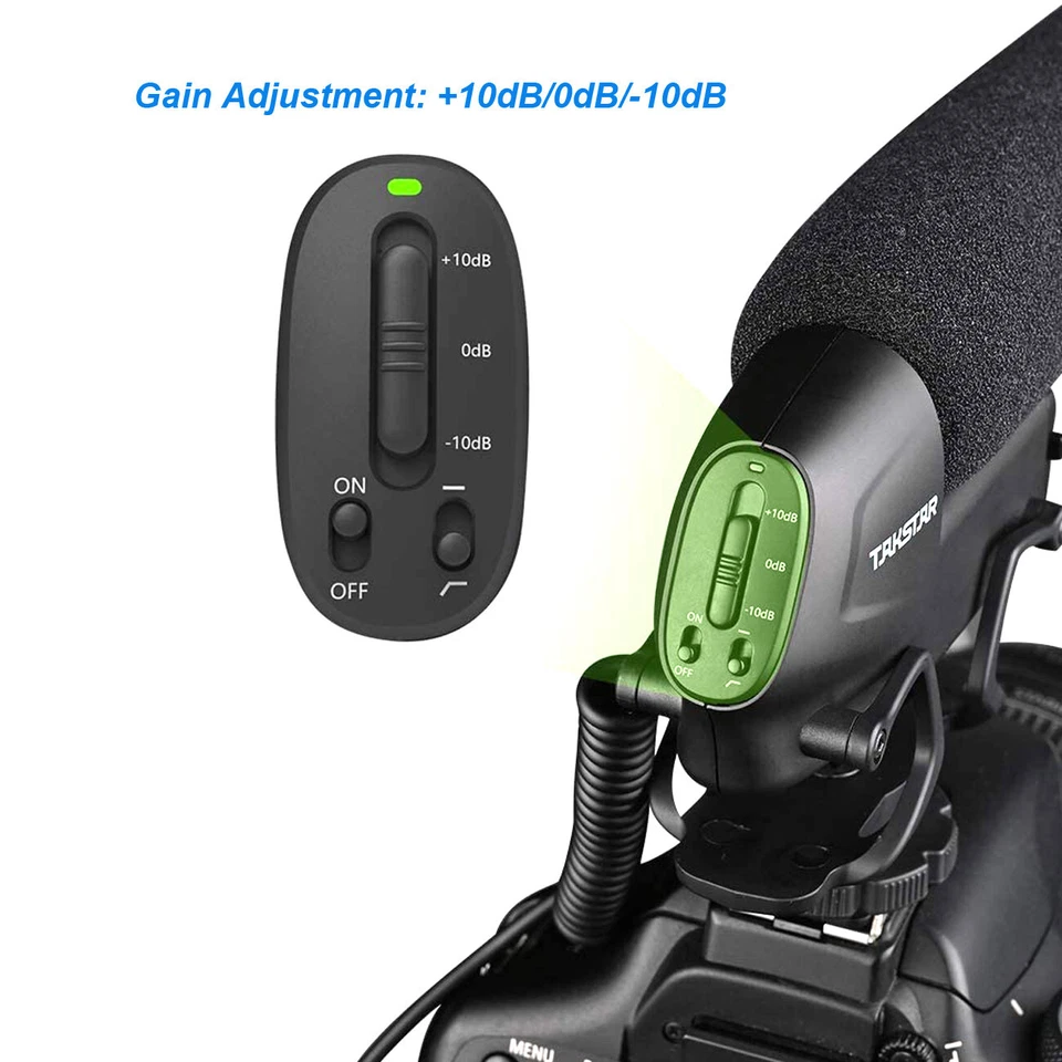 Micrófono de video cardioide escopeta Takstar SGC-600 para Canon 5D IV III II 6D Foto 3 de 4