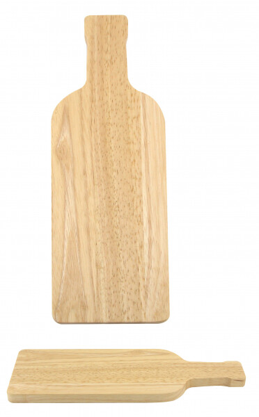 Wine Bottle Shaped Chopping Board Rubberwood Serving Ideal Gift Personalisation