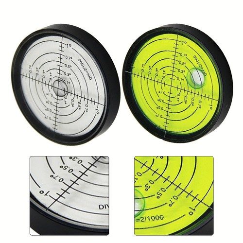 Green/White Metal Horizontal Bubble High Precision Level Bubble Round