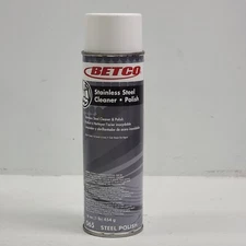 Betco Stainless Steel Cleaner & Polish, 16 Oz, Aerosol Can Protects Resists New!