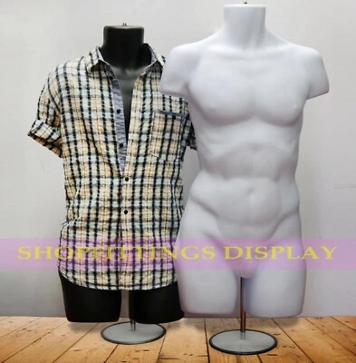 Male Man HANGING Body Shop Display Form Man Mannequin WHITE SKIN BLACK(sdlfull)