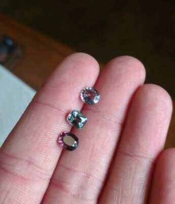 2.92 Carat 3 PC Natural Flawless Spinel Lot Stunning Highest Quality Possible