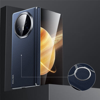 Magnetic Aramid Fiber Pattern Case For Honor Magic V3 VS3 Skin-feel Back Cover