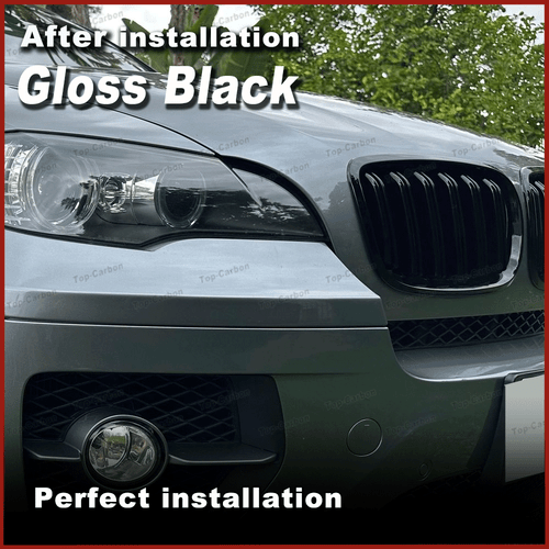 Glanz Schwarz Kühlergrill Nieren Gitter Doppelte Leiste für BMW X5 E70 X6 E71 - Bild 4 von 13