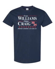 Evan Williams & Elijah Craig Bourbon 2024 Proof America is Great Tee Shirt 321