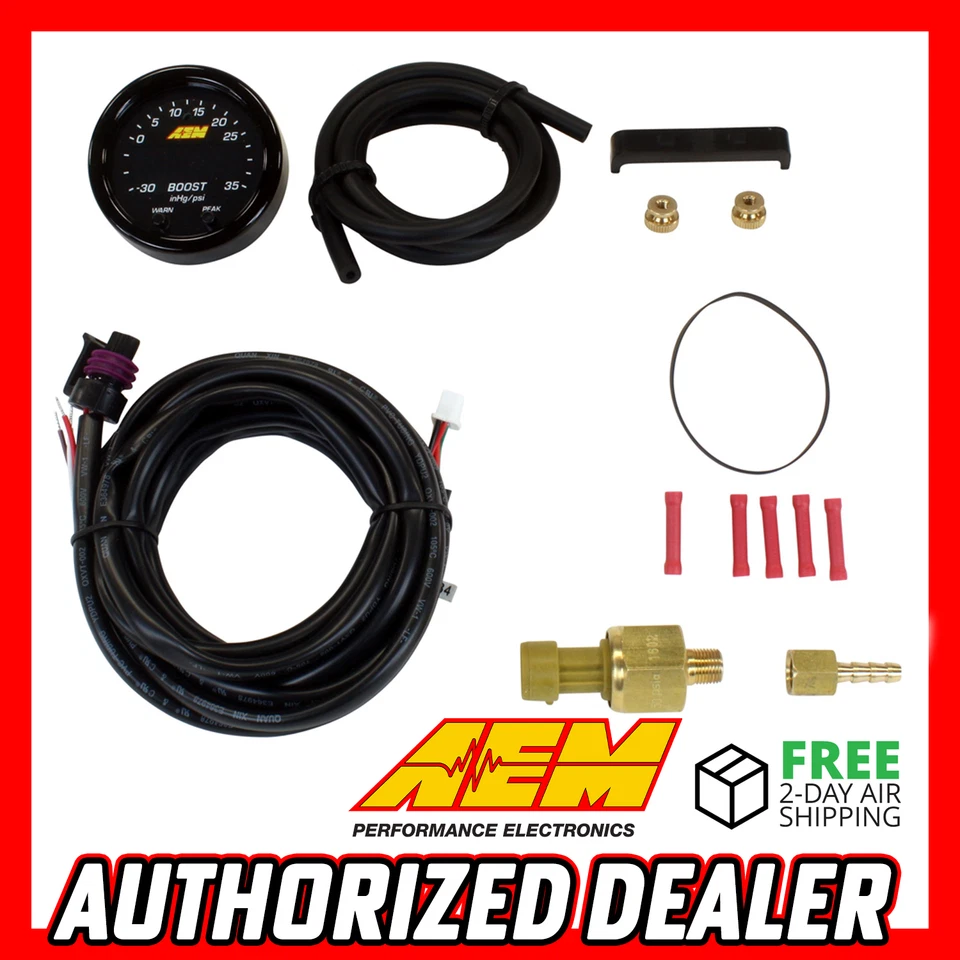 AEM X-Series Boost Display 52mm Gauge -30in Hg to 35psi / -1 to 2.5bar 30-0306 - Image 2 of 4
