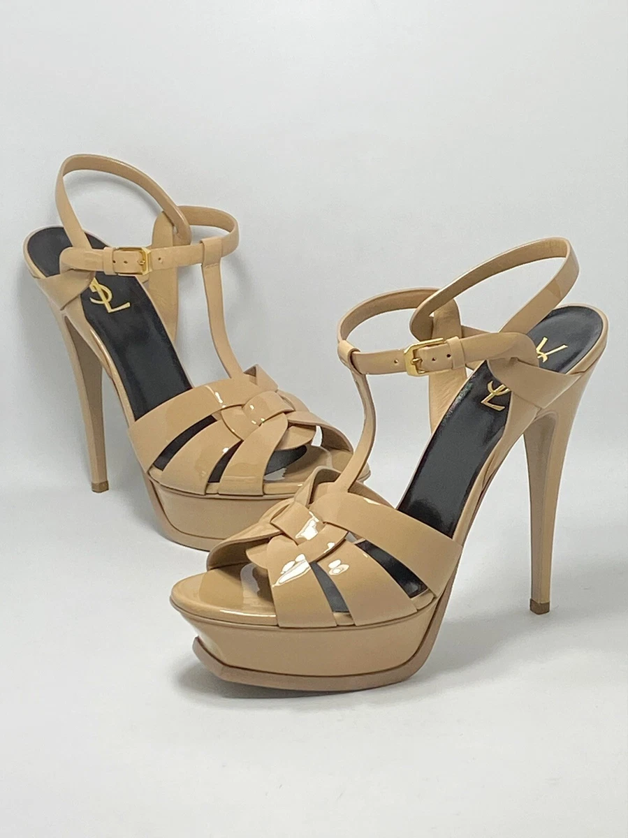 Authentic Ysl Saint Laurent Tribute Platform Sandal Shoes