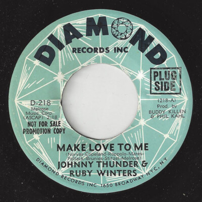 JOHNNY THUNDER/RUBY WINTERS Make Love To Me brown vinyl promo SOUL 1967 45RPM