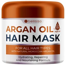 Moroccan Argan Oil Mask Deep Conditioning Moisturizer for Dry, Damaged Hair
