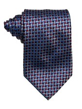 Geoffrey Beene Hand Made 100 Silk Men  s Geometric Designer Tie 60  X 3.75  