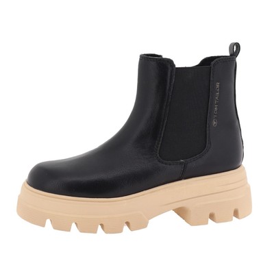Tom Tailor 6390870006 Damen Stiefel Chelsea Bootes Warmfutter Reißverschluss Gr.
