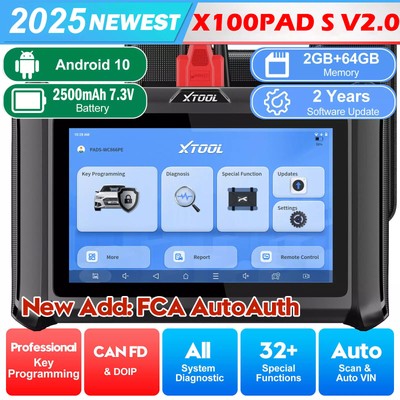 XTOOL X100 PADS V2.0 Profi OBD2 Diagnosegerät IMMO Key Programming ECU Coding DE