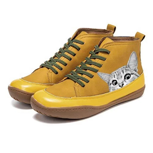 Damen Stiefeletten Sportschuhe Katze Stiefel Sneaker Schuhe Ankle Boots Schuhe A - Bild 4 von 22