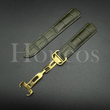 18 20 MM Green Leather Alligator Watch Band Strap Clasp Fits Cartier Ballon Bleu