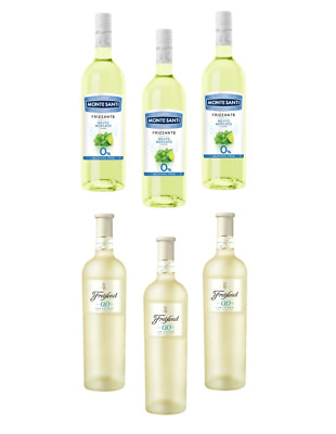 6 Stück Alkoholfrei Wein Weinpaket Getränk Mojito Halbsüßer Weißwein 750ml
