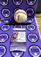 Meatloaf Marino  Swann lambert  Autographed Rawlings Baseball JSA COA #R02450