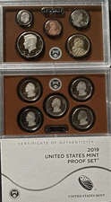 2019-S Proof 10 Coin Set OGP/COA "No W Penny" Greysheet price $45.00