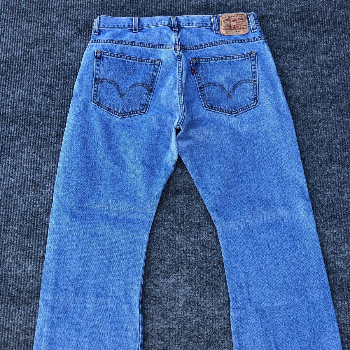 Levi's 517 Men's Bootcut Jeans Blue Size 38x32 Cotton Light Wash