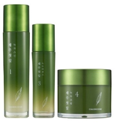 Charmzone Juju First Green Tea Leaf set anti aging wrinkle moisture
