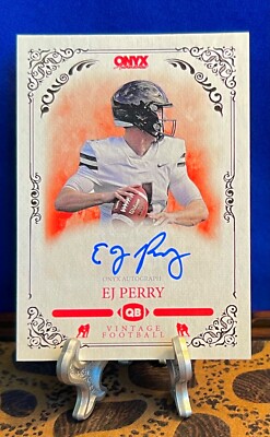 EJ PERRY 2022 Onyx Vintage Signatures Auto on Card Rookie  #VAEP RC CFL NFL XFL