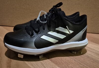 Women's Adidas PureHustle 2 Softball Cleats Size 7 Black & Silver *NEW*