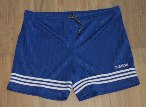 Vintage 90's Adidas blue football shorts 1995 1996 Size L Bayern Munich style - Afbeelding 1 van 5