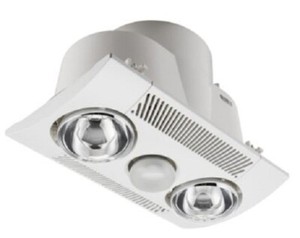 Airflow BATHROOM HEAT LAMP LIGHT & EXHAUST FAN Inbuilt Draftstopper ...