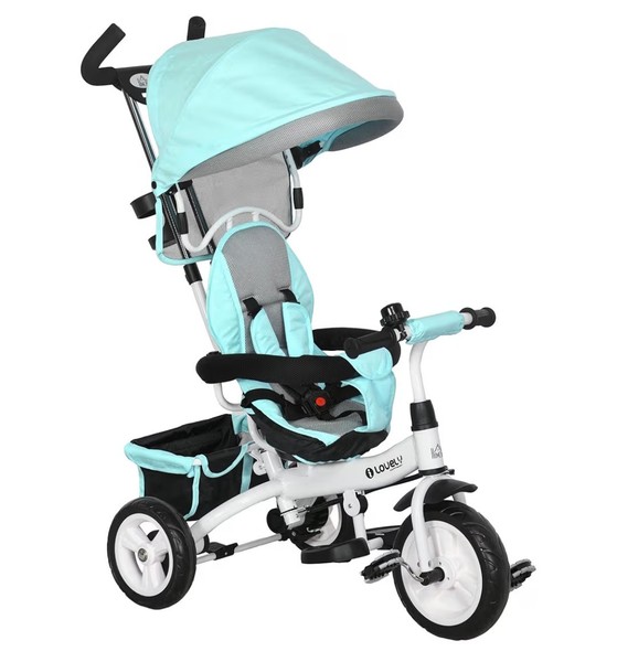 HOMCOM Triciclo Evolutivo para Bebés 6 en 1 Triciclo para Niños de 1-5 Años Bici