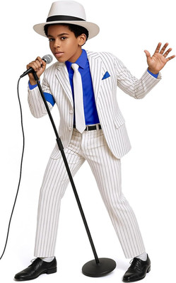 Kids Dance Star Costume Boys 80s 90s Pop Star Stage Outfits Halloween Party Dres