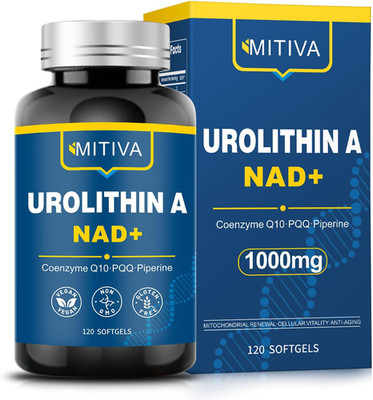Urolithin a Supplement with NAD+, Coq10 & PQQ   Antioxidants and Mitochondrial S