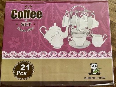 CHENP.HMC 21-piece porcelain ceramic tea set