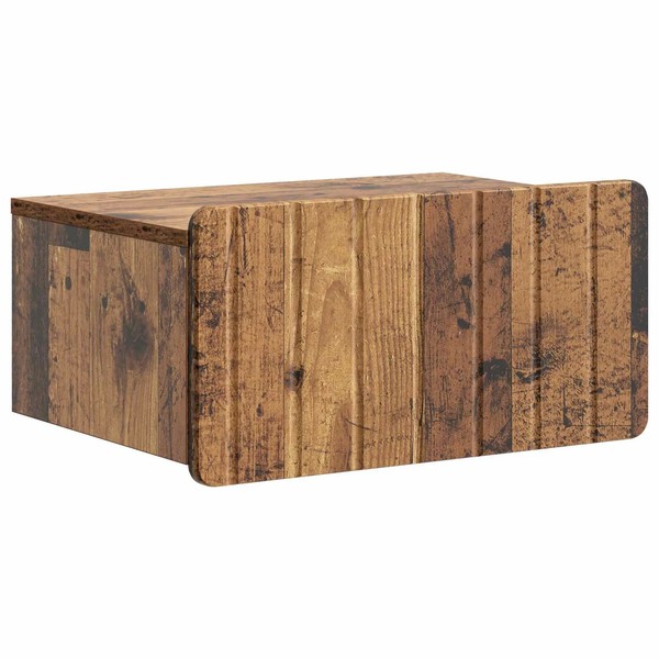 Nachttisch Wandmontiert Altholz 49 X 34,5 X 24 Cm-image
