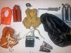 VINTAGE 1960’S GI JOE LOT OF ACCESSORIES Goldenrod Life Vest Scuba Air Toys