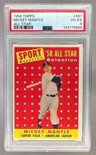 1958 Topps #487 Mickey Mantle PSA 4 144179688