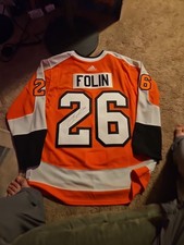 Christian Folin Signed Adidas Philadelphia Flyers Jersey (COA) Authentic Size 54