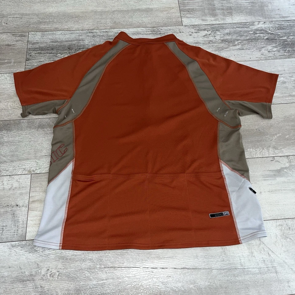 Jersey de Ciclismo Zoic Adulto XL Naranja 1/2 Cremallera Poliéster Bolsillos Manga Corta Foto 2 de 4