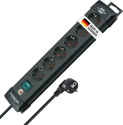 Brennenstuhl Premium Line Steckdosenleiste 6-Fach Mehrfachsteckdose 3m Kabel