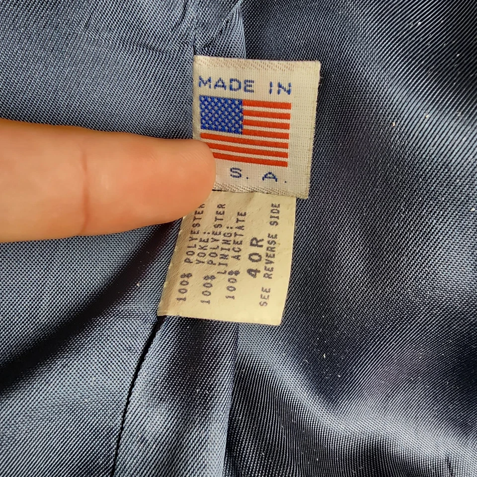 Blazer Circle S Para Hombres 40 Azul Western Yugo Traje Chaqueta Abrigo Deportivo Foto 3 de 4