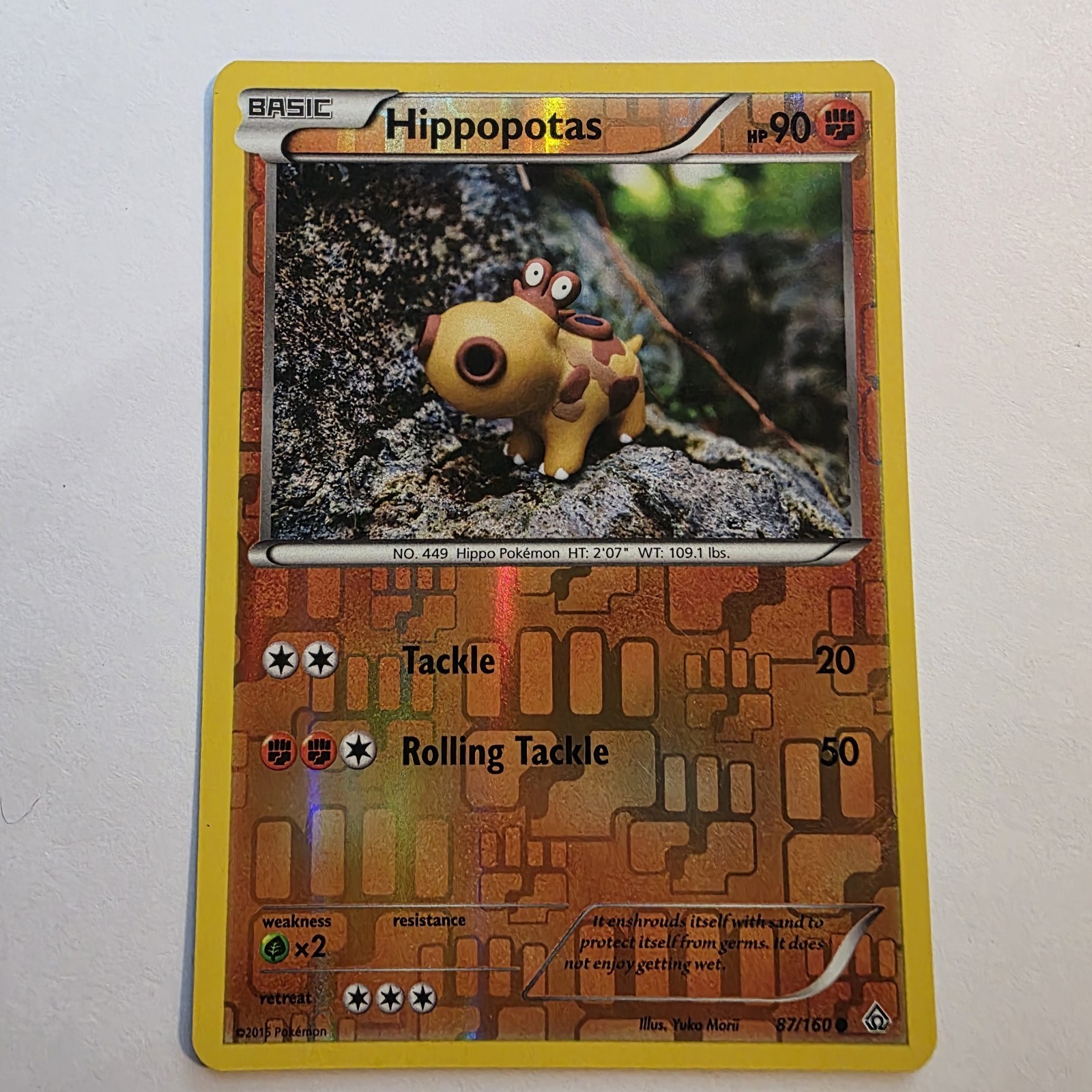 Pokemon TCG HIPPOPOTAS 87/160 - XY Primal Clash Rev Holo