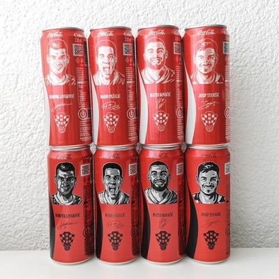 FIFA World Cup 2026 - Set of 8 Empty Coca Cola & Coke Zero cans; BOTTOM Croatia